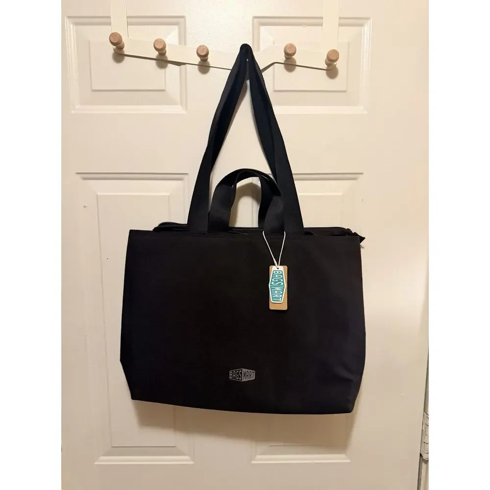 NWT BAGSMART Black Laptop Work Tote & Matching Lunch Bag Commuter Set